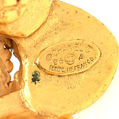 Chanel CC Clip On Earrings Gold 4 of 4