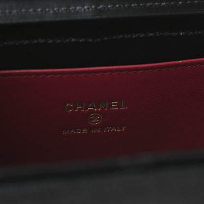Chanel Shiny Caviar Preppy Coco Long Vanity With Strap Black 6 of 11