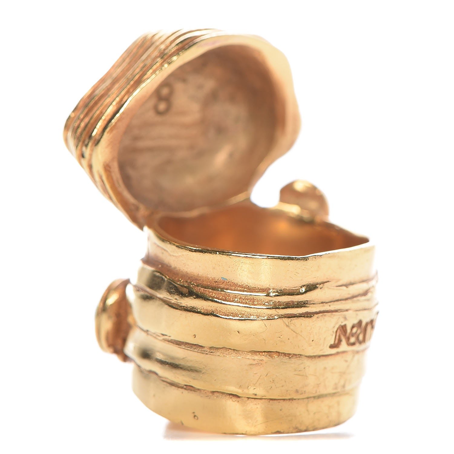 Saint Laurent Enamel Arty Ring 8 Turquoise 3 of 6