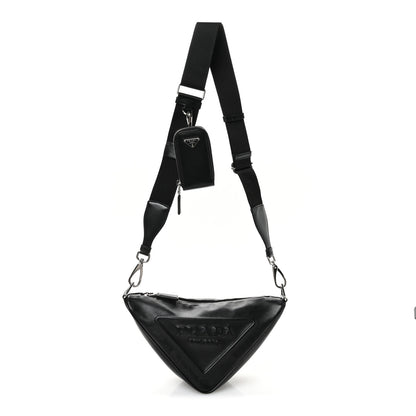 Prada Grace Lux Triangle Shoulder Bag Black 1 of 10