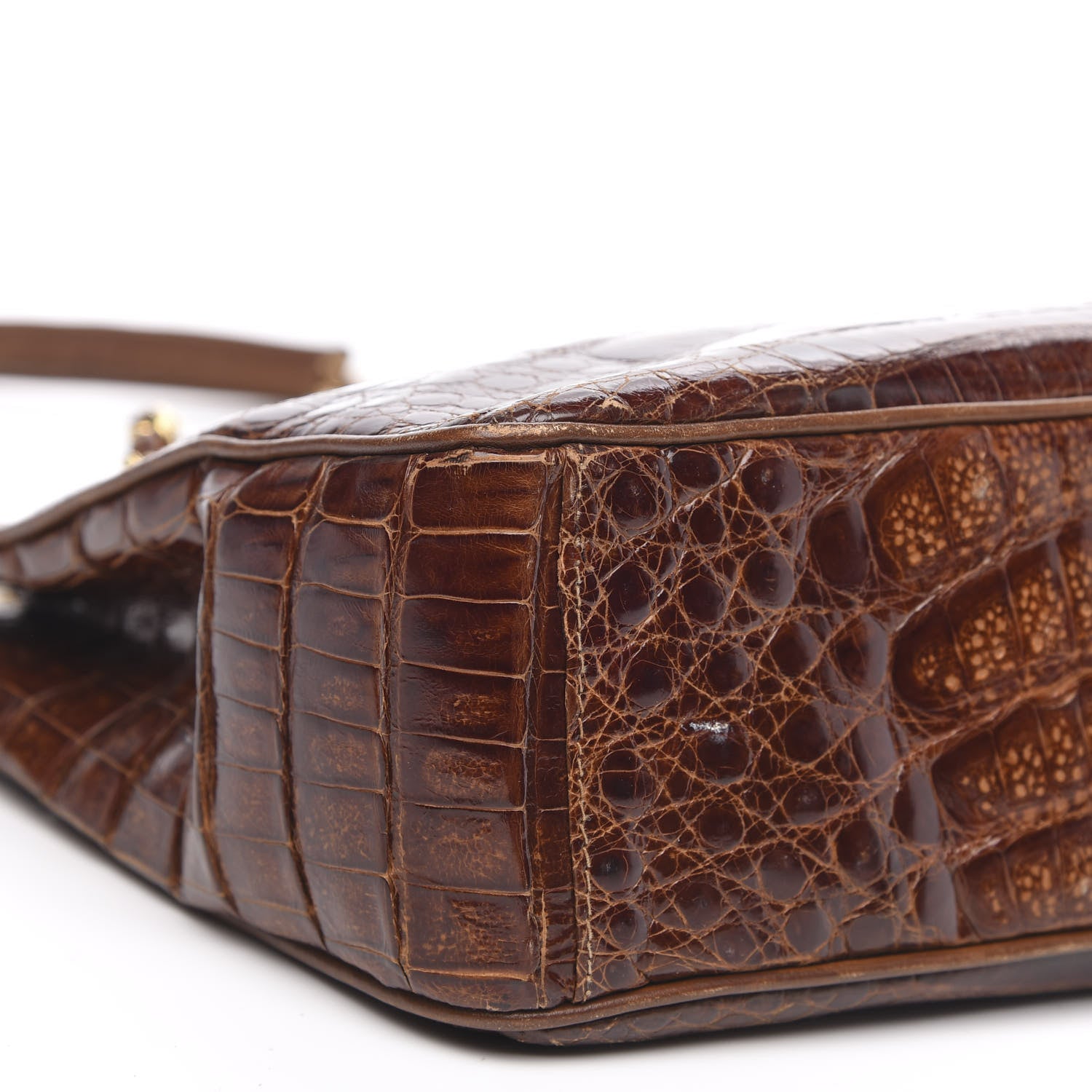 Chanel Alligator Tote Brown 9 of 12