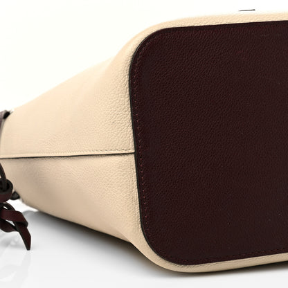 Louis Vuitton Calfskin Lockme Bucket Soie Quartz Calla 9 of 14