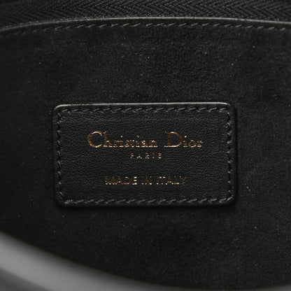 Christian Dior Calfskin Embossed Logo Zip Clutch Black 6 of 7