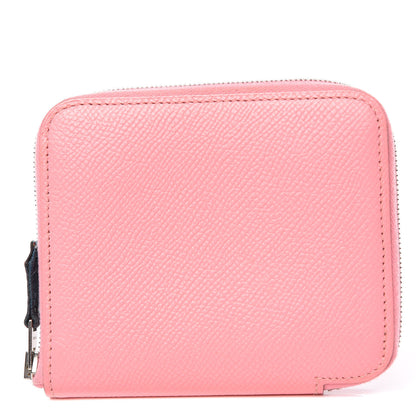 Hermes Epsom Silk'in Compact Wallet Rose Confetti Colvert 1 of 12