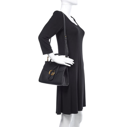 Gucci Calfskin Mini GG Marmont Top Handle Bag Black 2 of 10