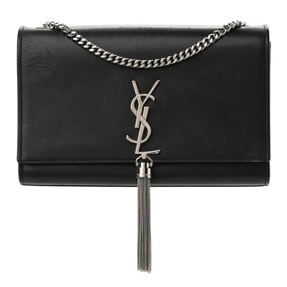 Saint Laurent Smooth Calfskin Medium Classic Monogram Kate Tassel Satchel Black 1 of 12