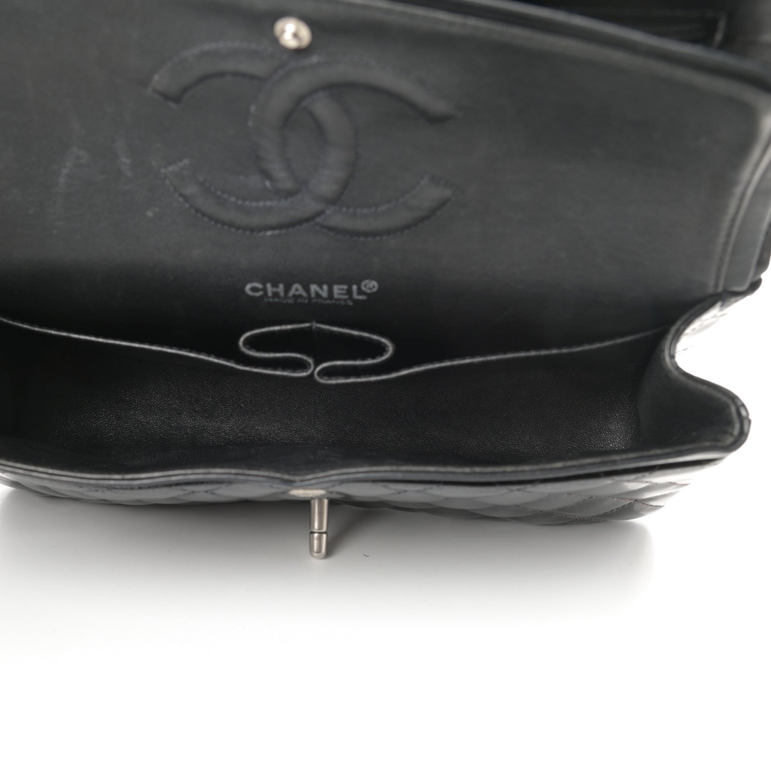 Chanel Patent Quilted Medium Double Flap Black 5 of 17