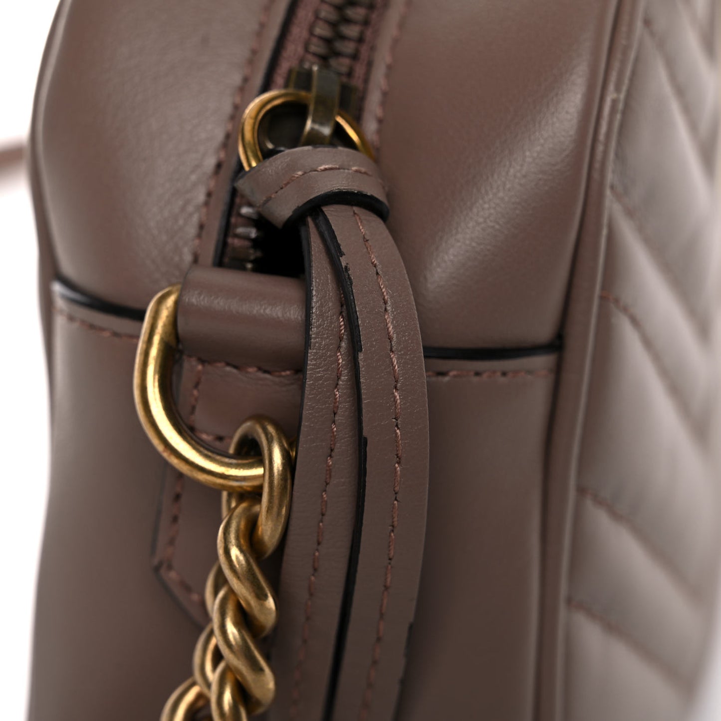 Calfskin Matelasse Small GG Marmont Chain Shoulder Bag Porcelain Rose