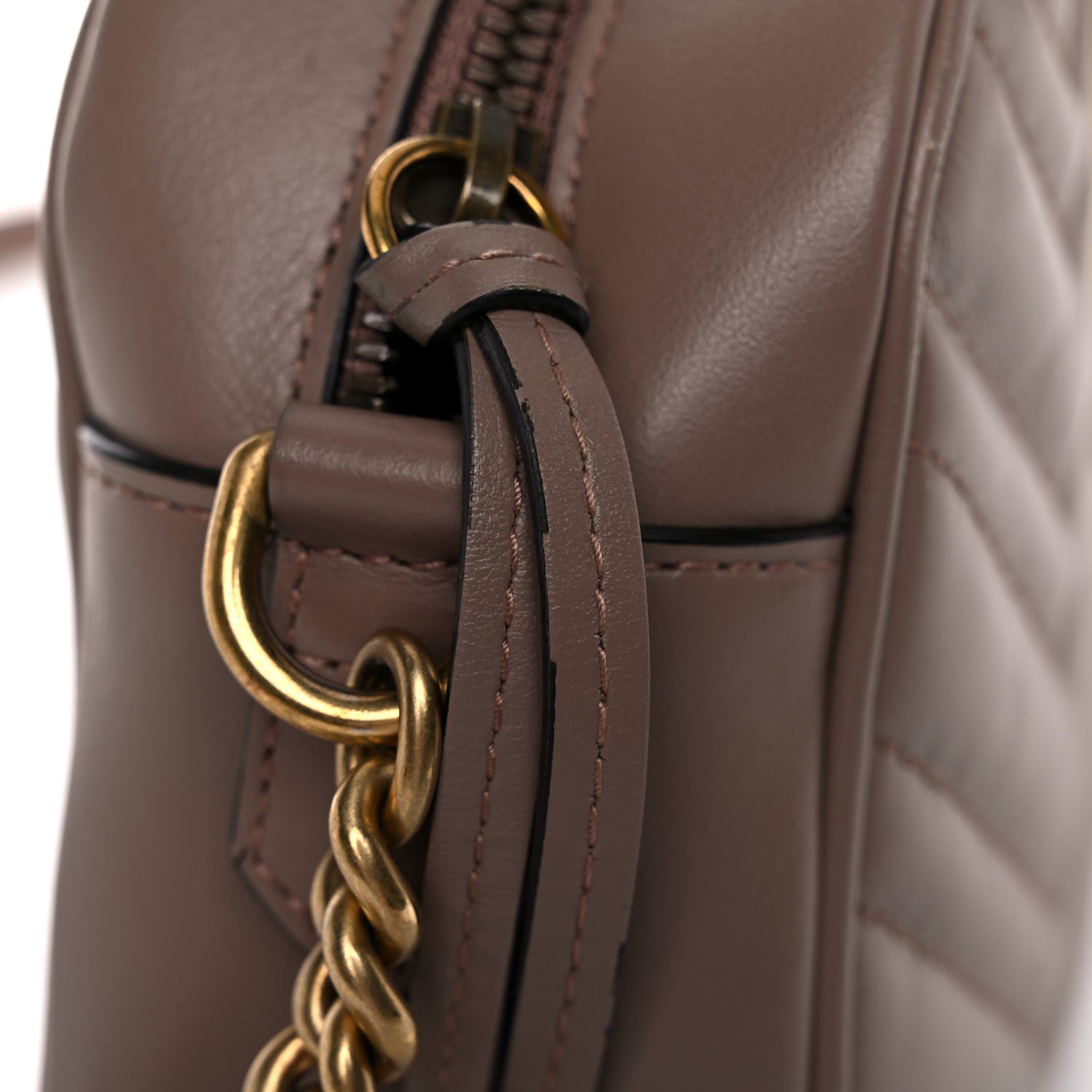 Gucci Calfskin Matelasse Small GG Marmont Chain Shoulder Bag Porcelain Rose 15 of 16