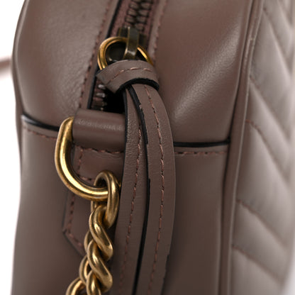 Gucci Calfskin Matelasse Small GG Marmont Chain Shoulder Bag Porcelain Rose 15 of 16