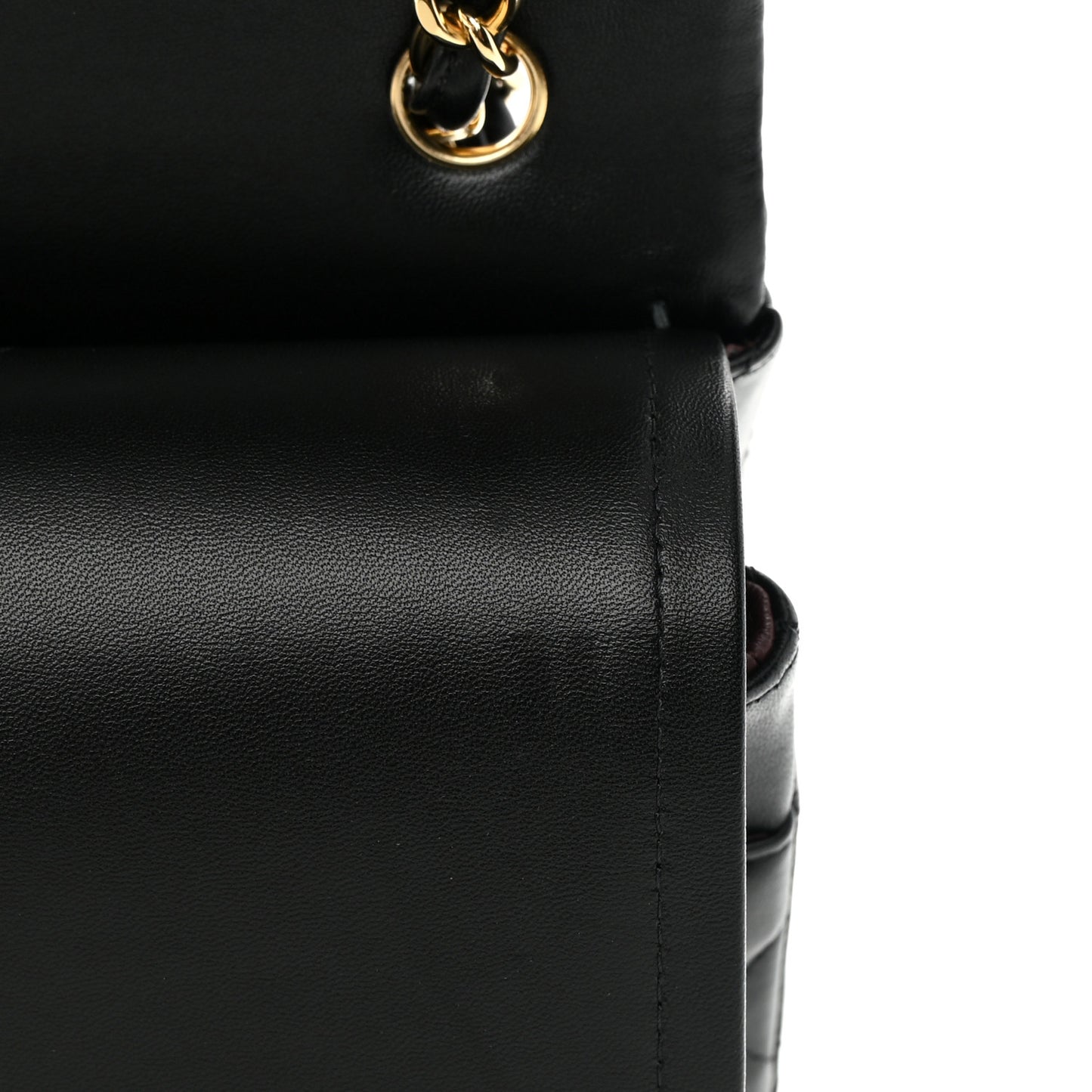 Lambskin Quilted Jumbo Double Flap Black
