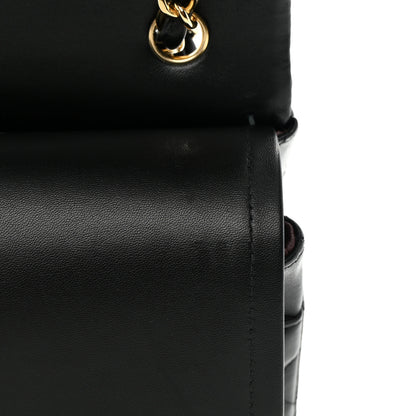 Chanel Lambskin Quilted Jumbo Double Flap Black 12 of 19