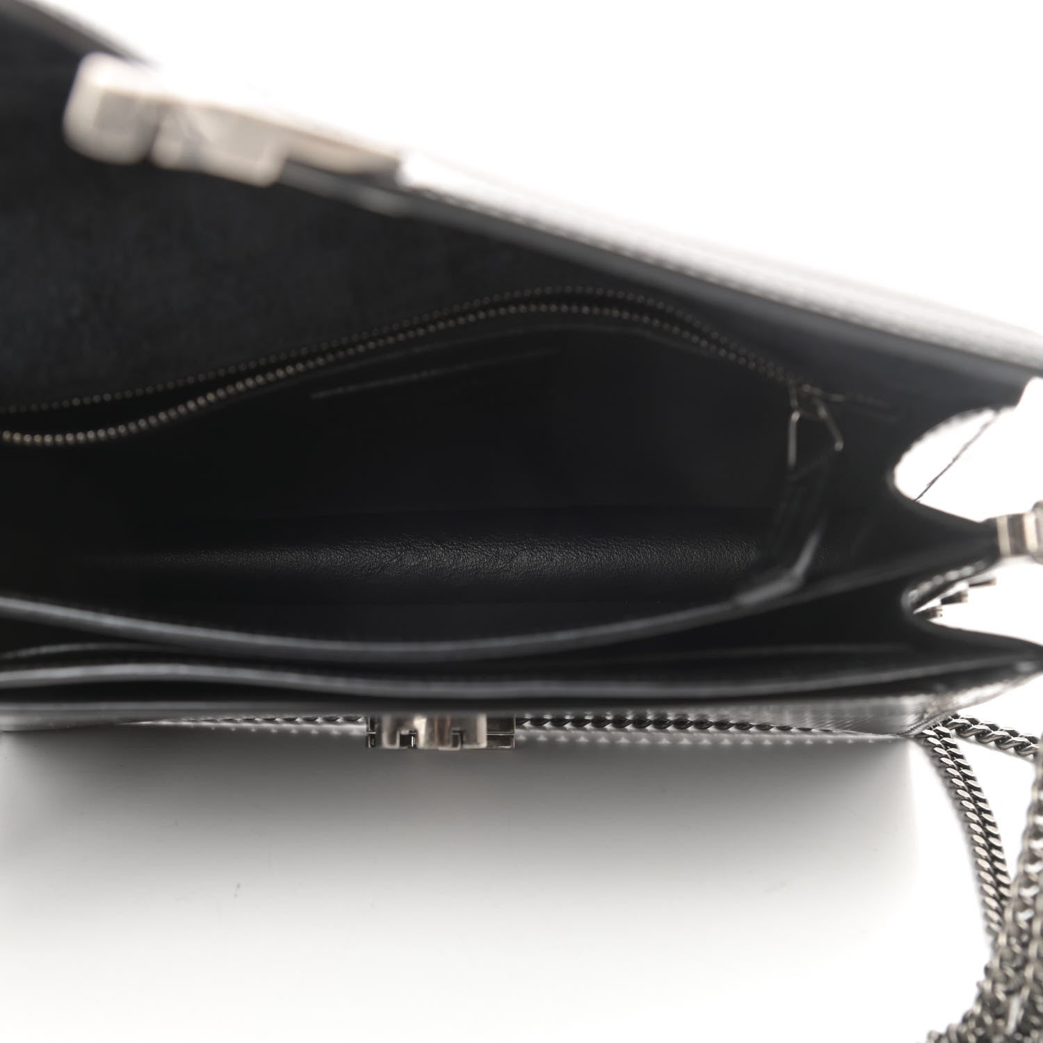 Saint Laurent Patent Monogram Cassandra Clasp Bag Black 5 of 11
