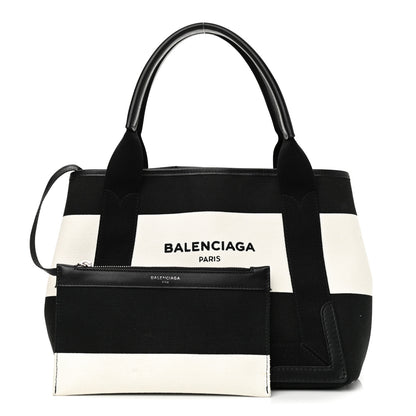 Balenciaga Canvas S Navy Cabas Natural Black 1 of 8