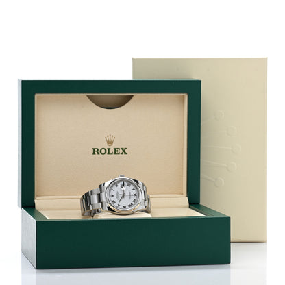 Rolex Stainless Steel 36mm Oyster Perpetual Datejust Watch White Roman 116200 5 of 5
