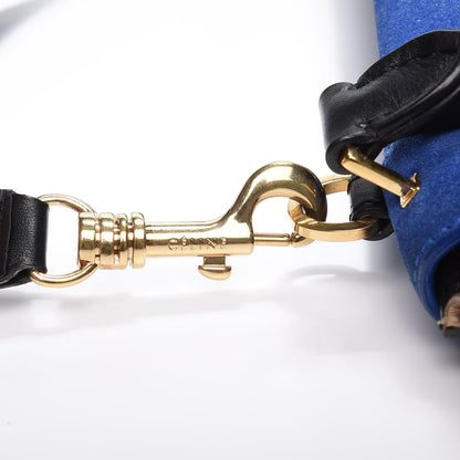 Celine Smooth Calfskin Suede Medium Tri-Color Trapeze Royal Blue 10 of 13