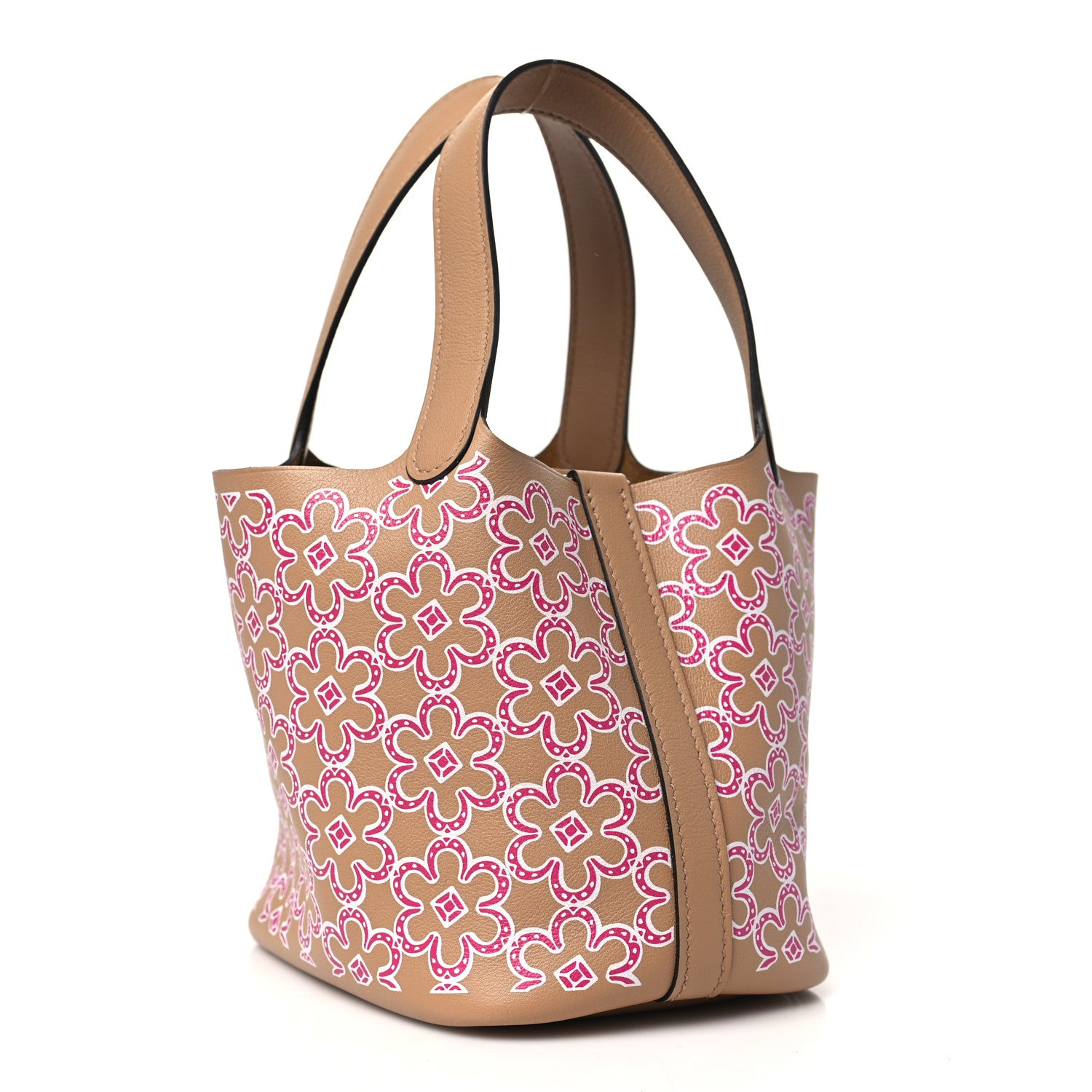 Hermes Swift Micro Lucky Daisy Picotin Lock Chai Rose White 3 of 10