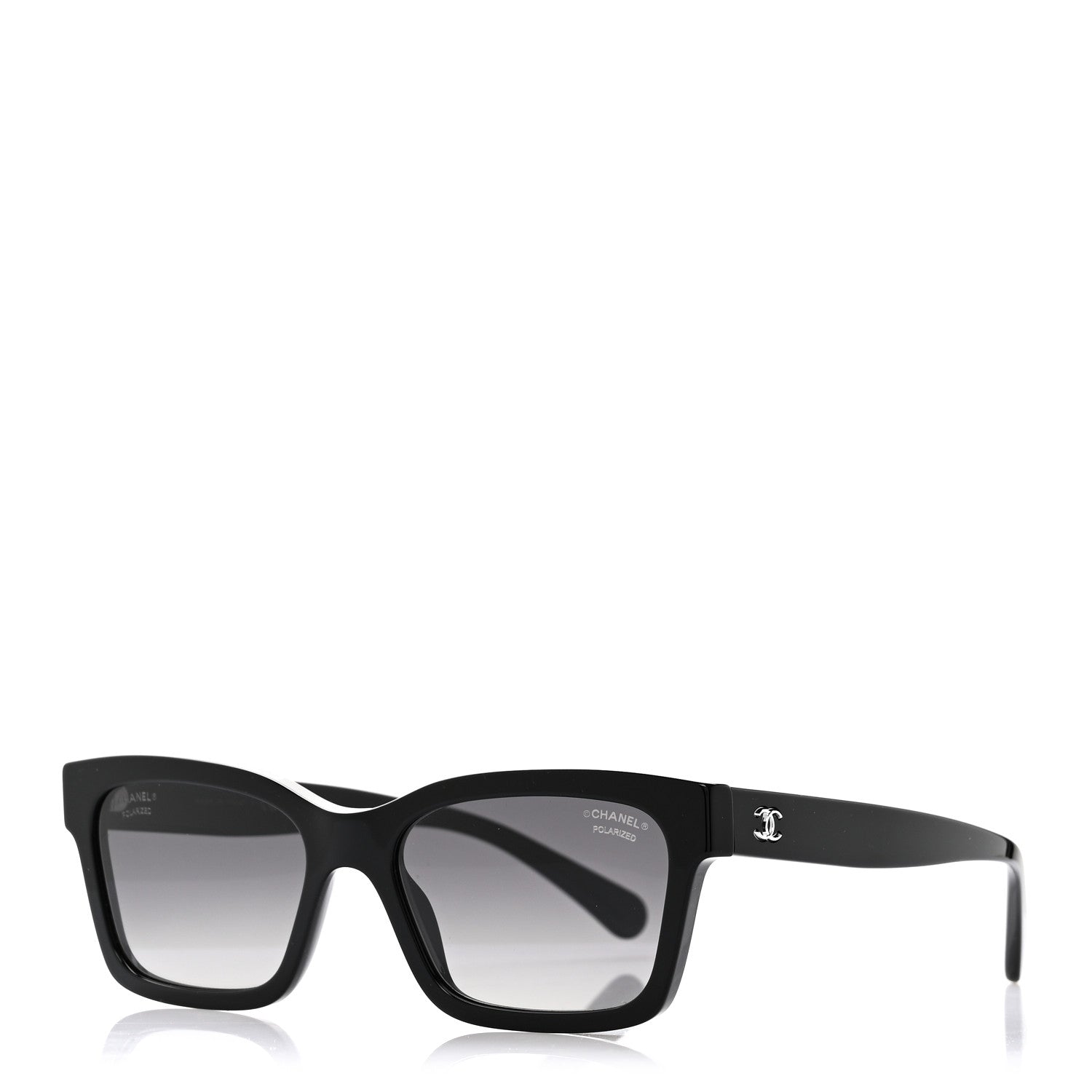 Chanel Acetate Polarized Square Sunglasses 5417 Black 1 of 8