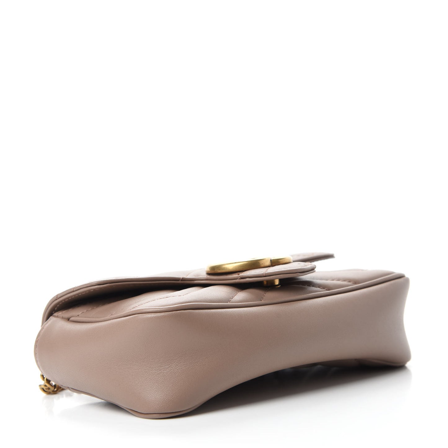 Calfskin Matelasse Super Mini GG Marmont Shoulder Bag Porcelain Rose