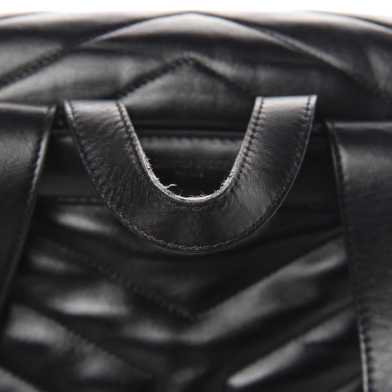Saint Laurent Calfskin Y Quilted Monogram Small Loulou Backpack Black 9 of 12