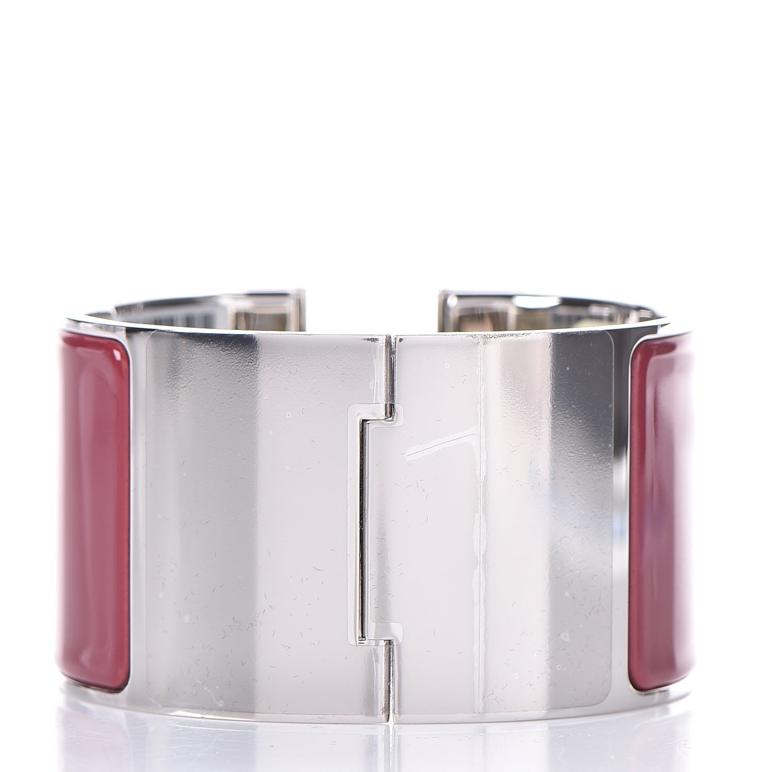 Hermes Enamel Extra Wide Clic Clac H Bracelet PM Rouge De Chine 3 of 4