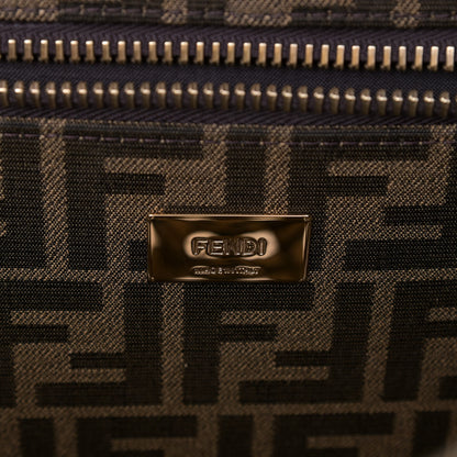 Fendi Fabric Jacquard FF 1974 Woven Knotted Medium Peekaboo Iconic Satchel Tobacco Moro 6 of 6