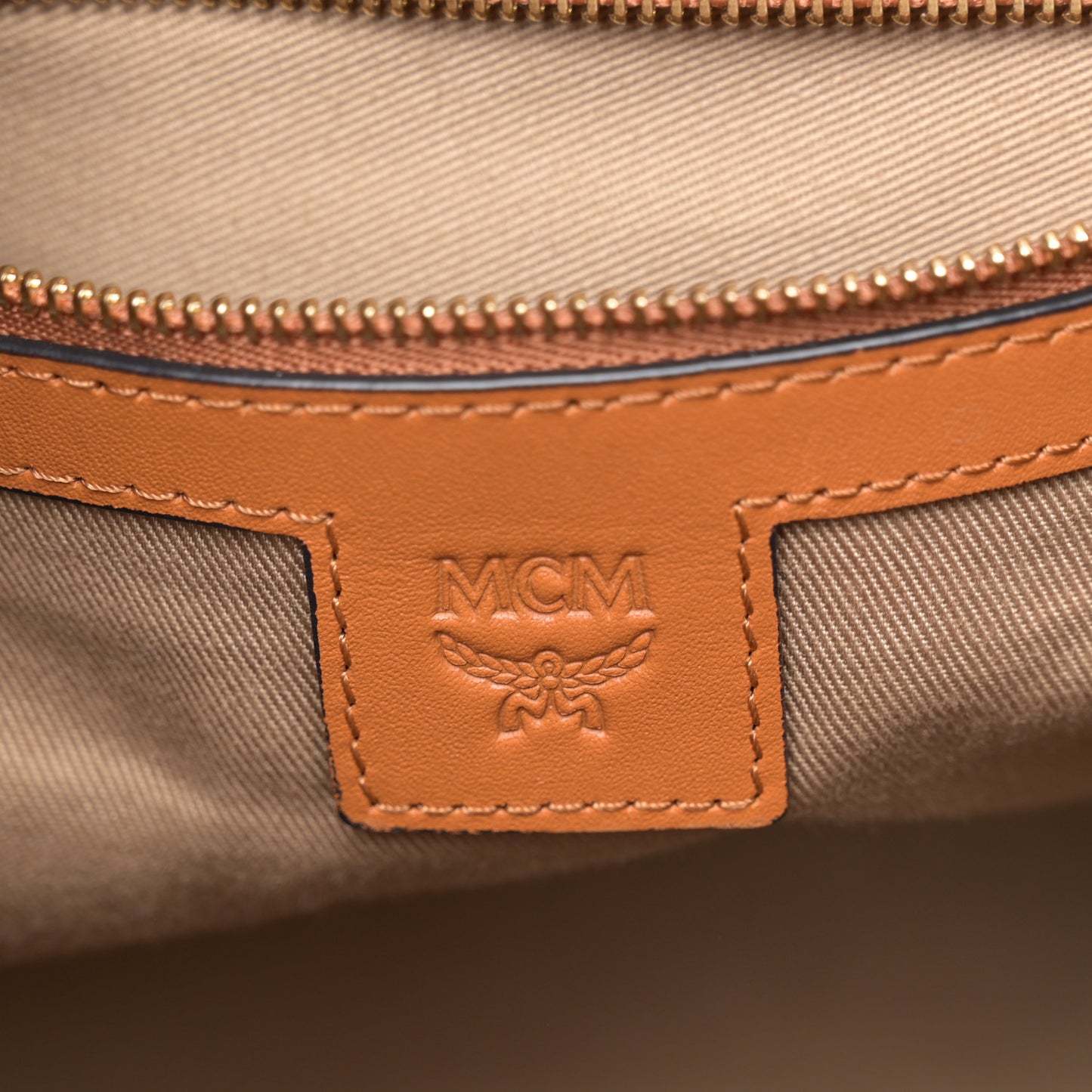 Visetos Small Soft Berlin Drawstring Bucket Bag Cognac