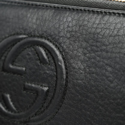 Gucci Pebbled Calfskin Soho Zip Around Wallet Black 8 of 8