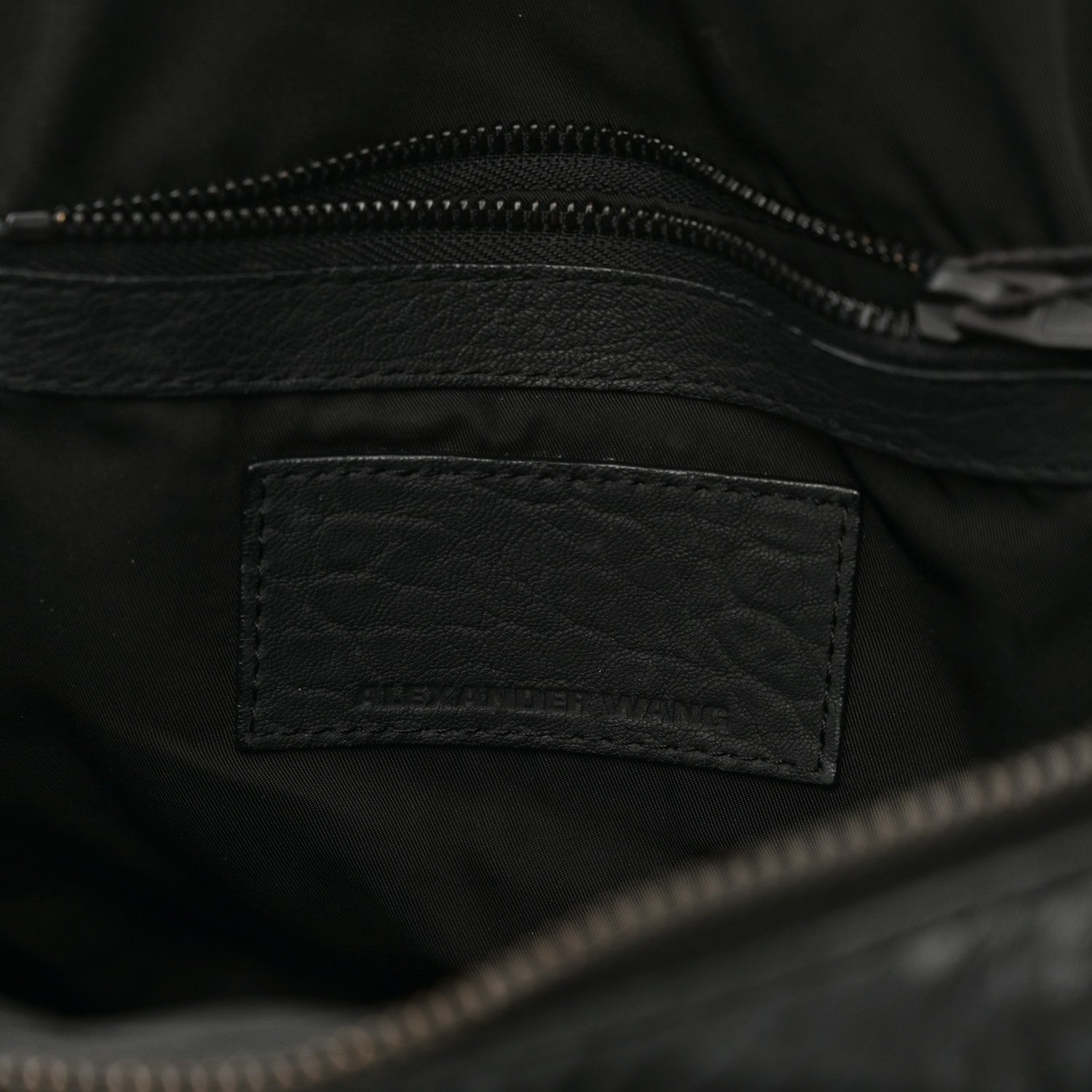 Alexander Wang Pebbled Lambskin Rocco Matte Black Iridescent Hardware 6 of 10