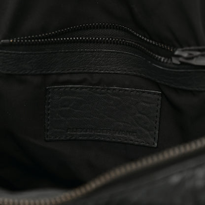 Alexander Wang Pebbled Lambskin Rocco Matte Black Iridescent Hardware 6 of 10