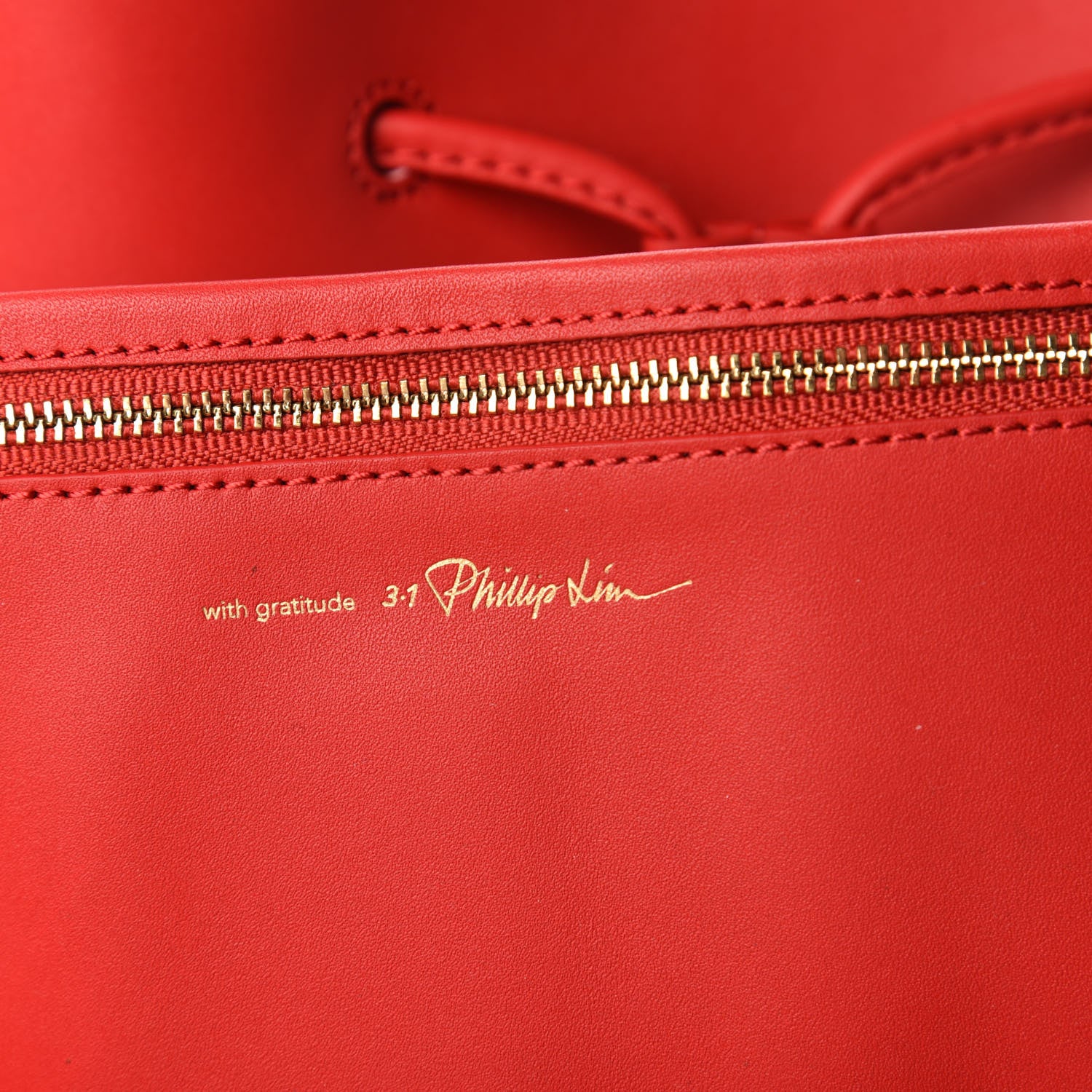 3.1 Phillip Lim 3.1 Smooth Calfskin Large Soleil Bucket Bag Red 8 of 9
