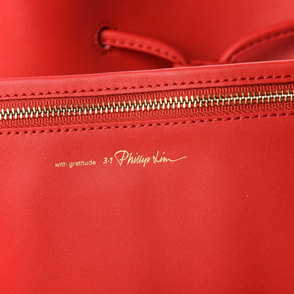 3.1 Phillip Lim 3.1 Smooth Calfskin Large Soleil Bucket Bag Red 8 of 9