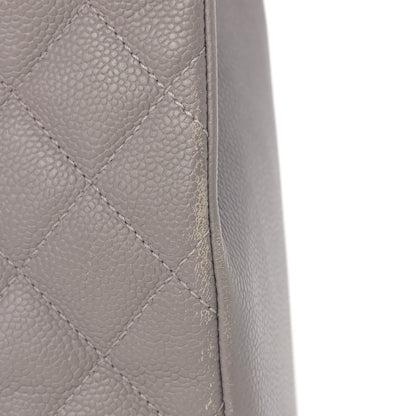 Chanel Caviar Quilted Grand Shopping Tote GST Light Grey 14 of 20