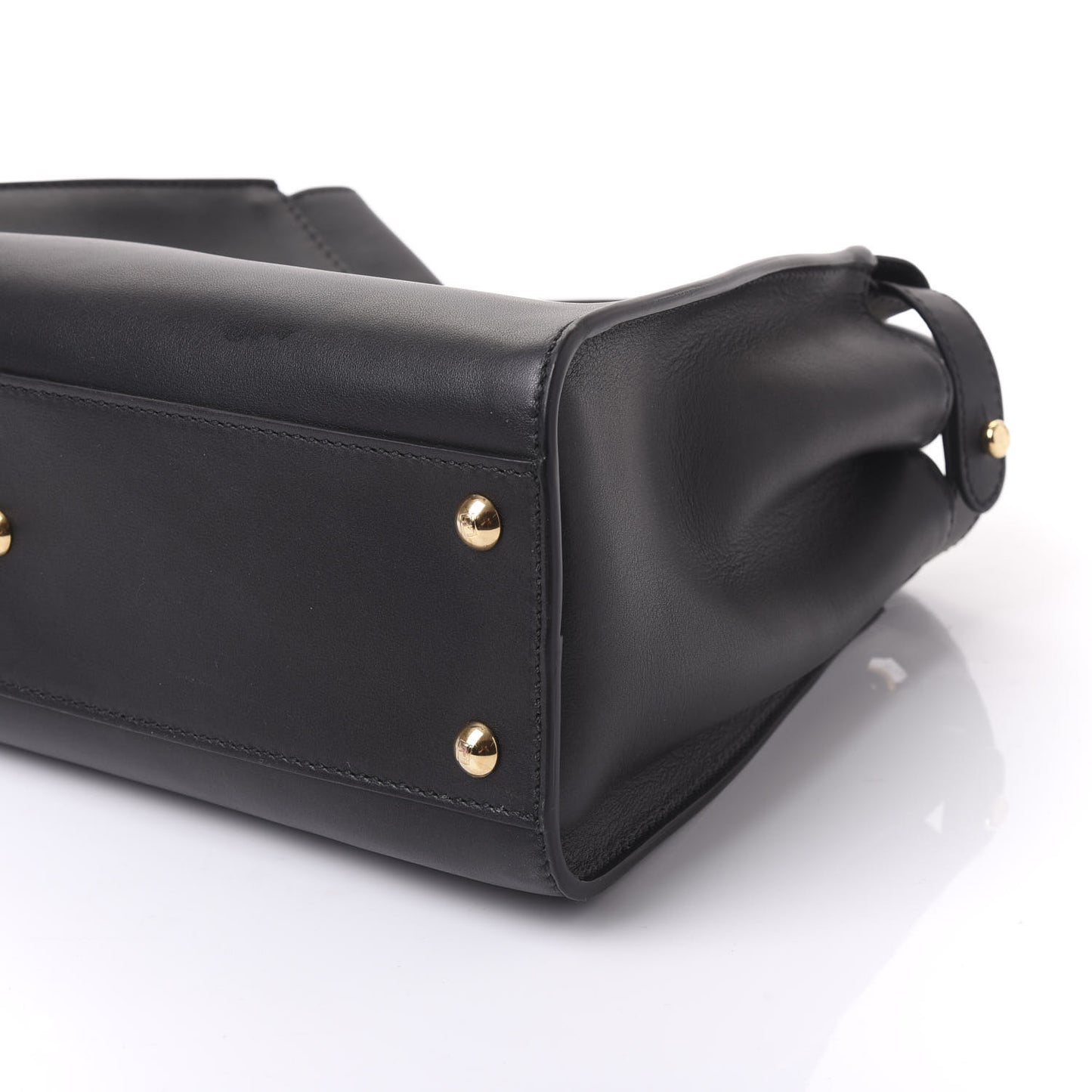 Vitello Seta Shiny Nappa Medium Peekaboo Iconic Satchel Black