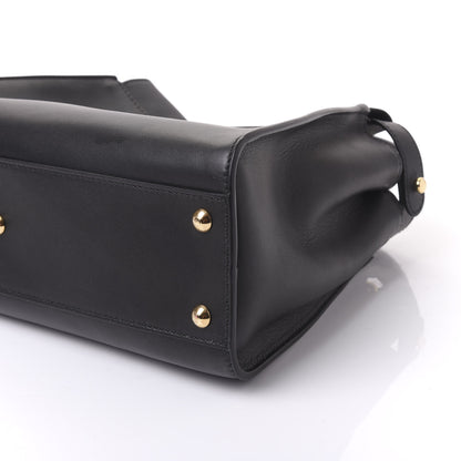 Fendi Vitello Seta Shiny Nappa Medium Peekaboo Iconic Satchel Black 6 of 8