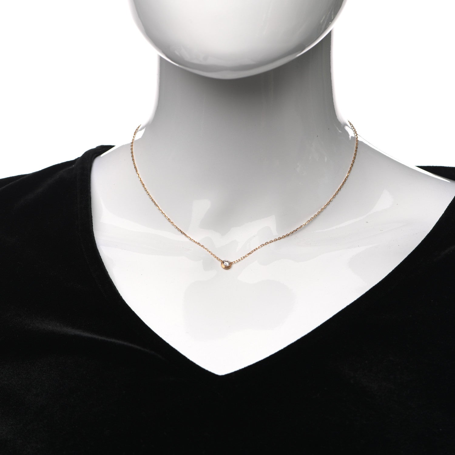 Cartier 18K Pink Gold Diamond LM D'Amour Pendant Necklace 2 of 7
