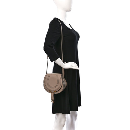 Chloe Grained Calfskin Small Marcie Saddle Bag Nomad Beige 2 of 9