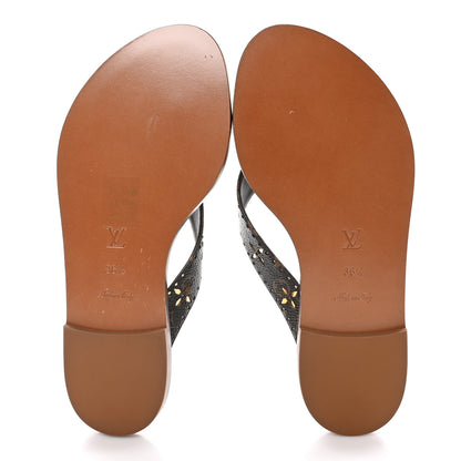 Louis Vuitton Monogram Sunny Flat Thong Sandals 36.5 Brown 5 of 8