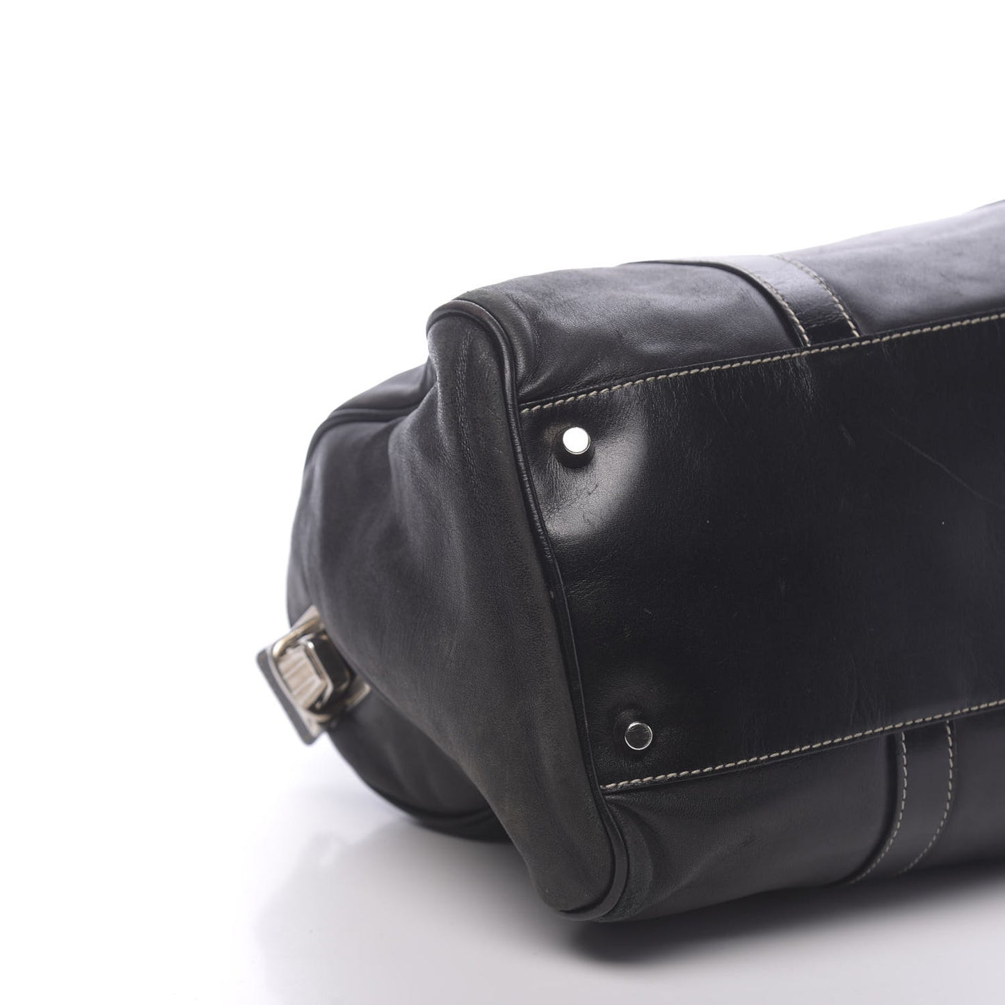 Soft Calfskin Nappa Shoulder Bag Black