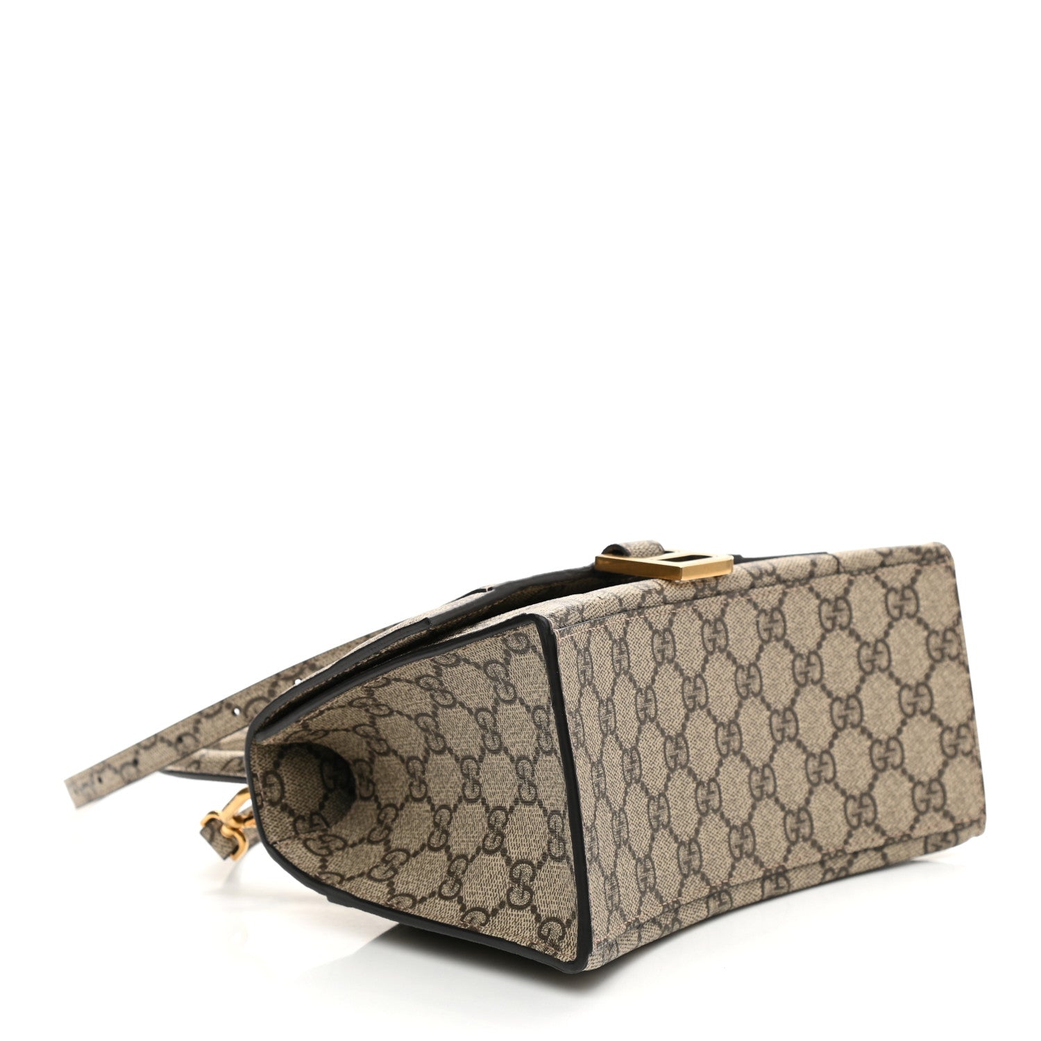 Balenciaga X GUCCI GG Supreme Monogram Small Hourglass Top Handle Bag Beige Ebony 4 of 9
