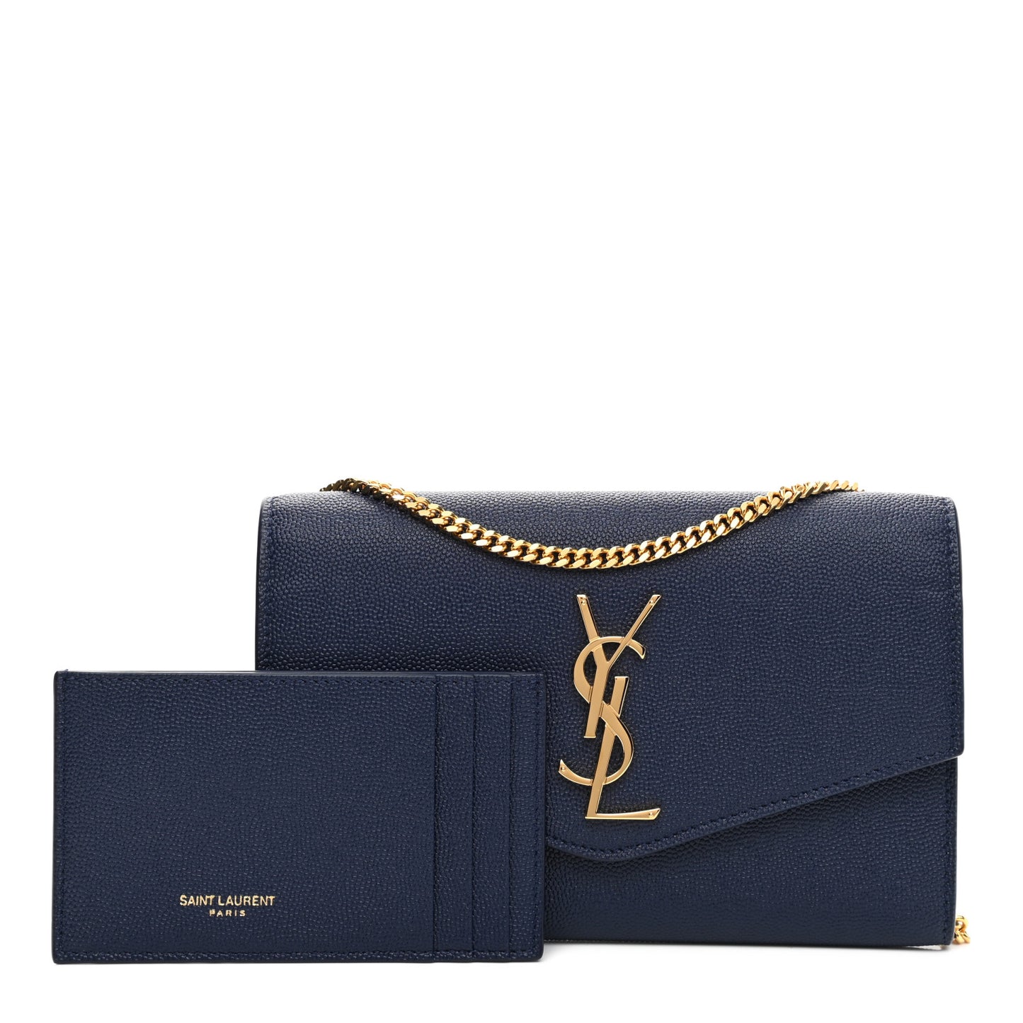 Grain De Poudre Uptown Chain Wallet Charron Blue