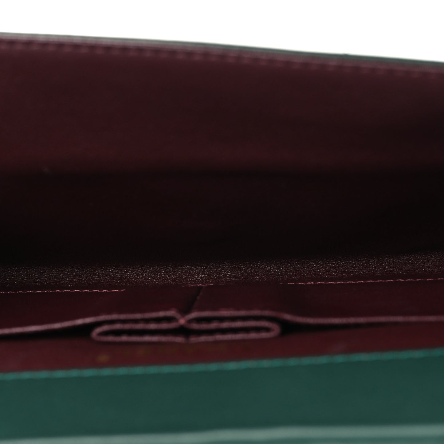 Calfskin Quilted Brasserie Gabrielle Menu CC Clutch Green