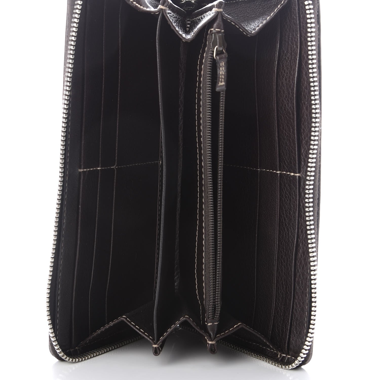 Gucci Monogram Horsebit Zip Around Wallet Dark Brown 4 of 6