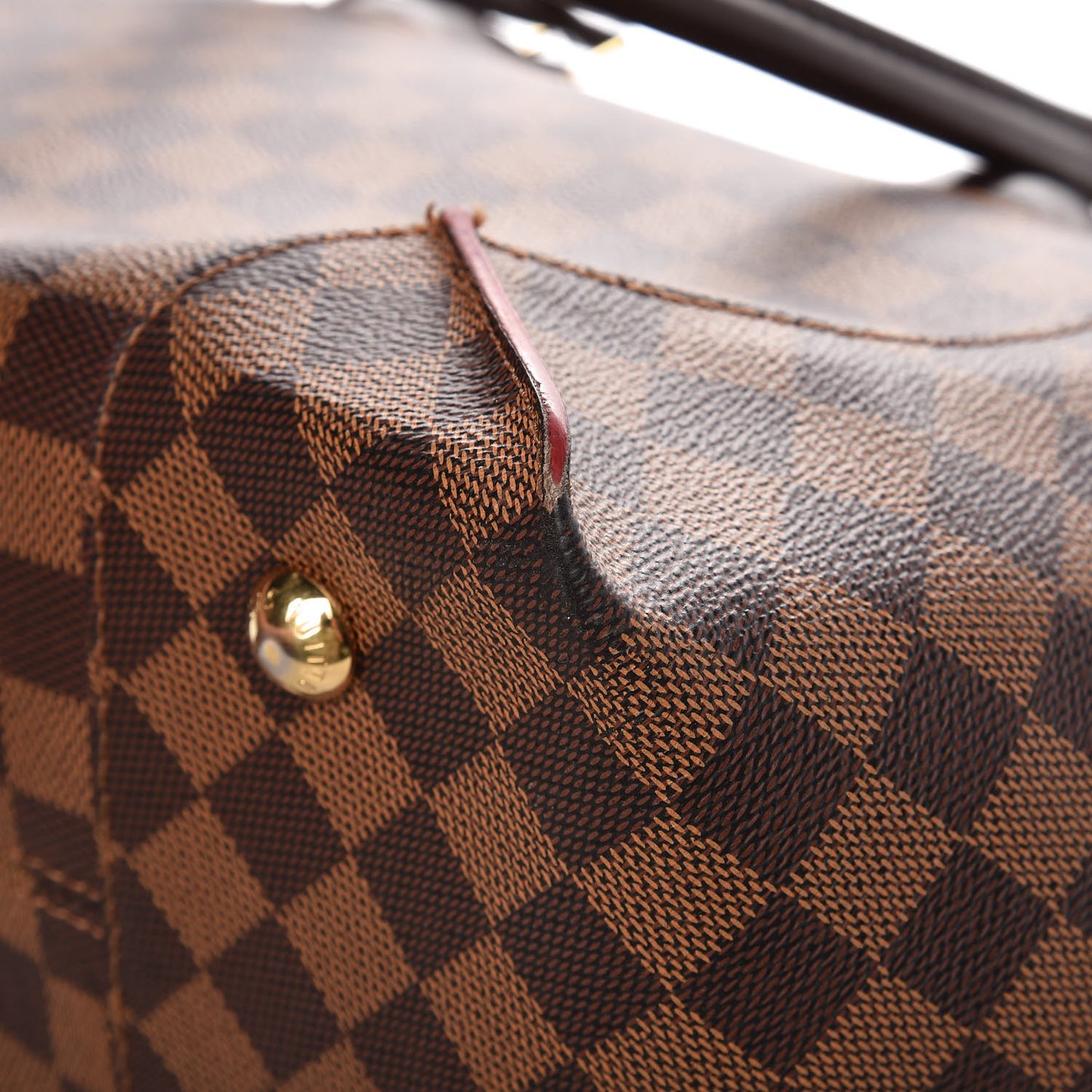 Damier Ebene Caissa Tote MM Cherry