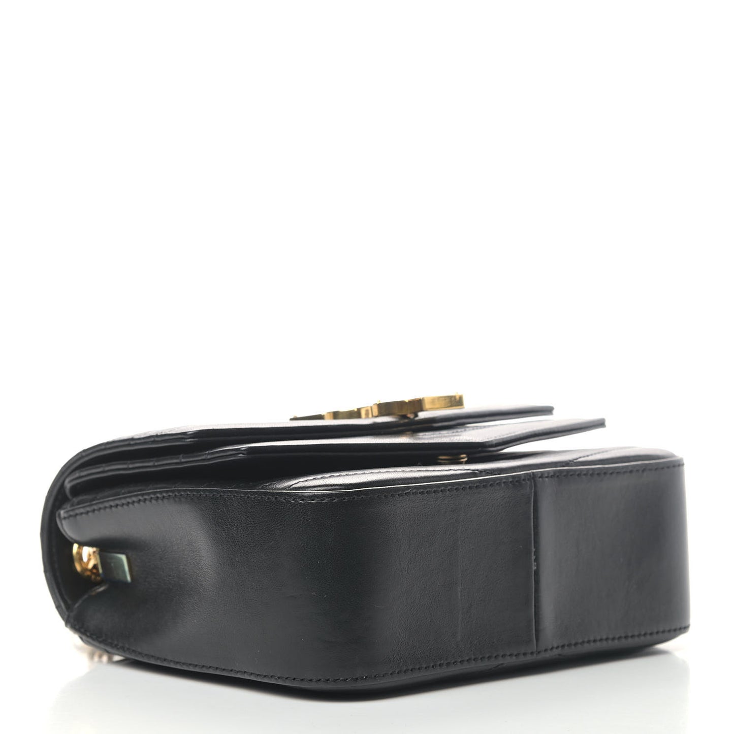 Lambskin Matelasse Chevron Monogram Small Sulpice Bag Black
