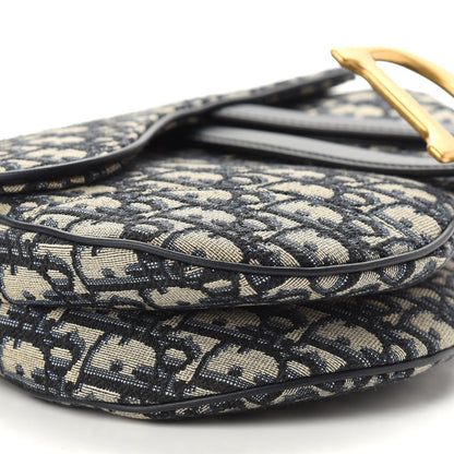 Christian Dior Oblique Saddle Bag Blue 8 of 9