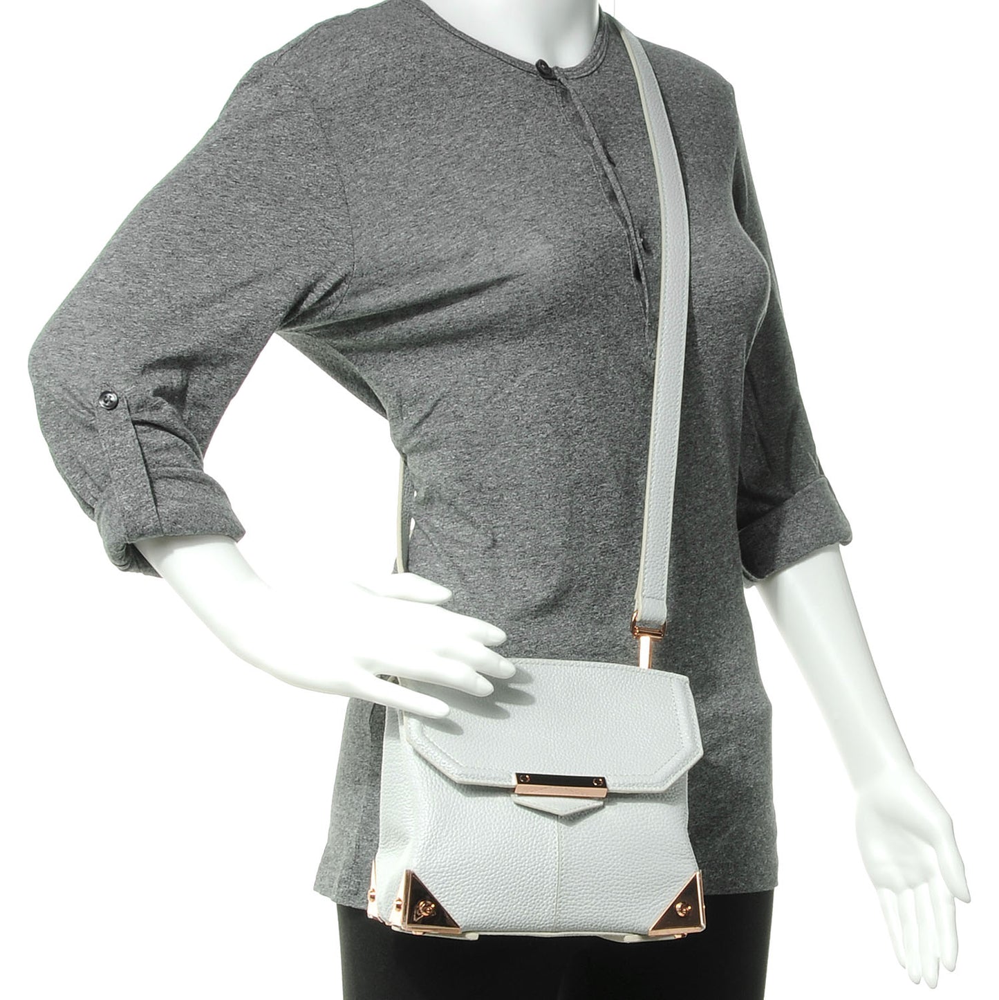 Pebbled Leather Marion Mini Flap Plaster