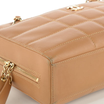 Chanel Lambskin Square Stitched Shoulder Bag Beige 5 of 9