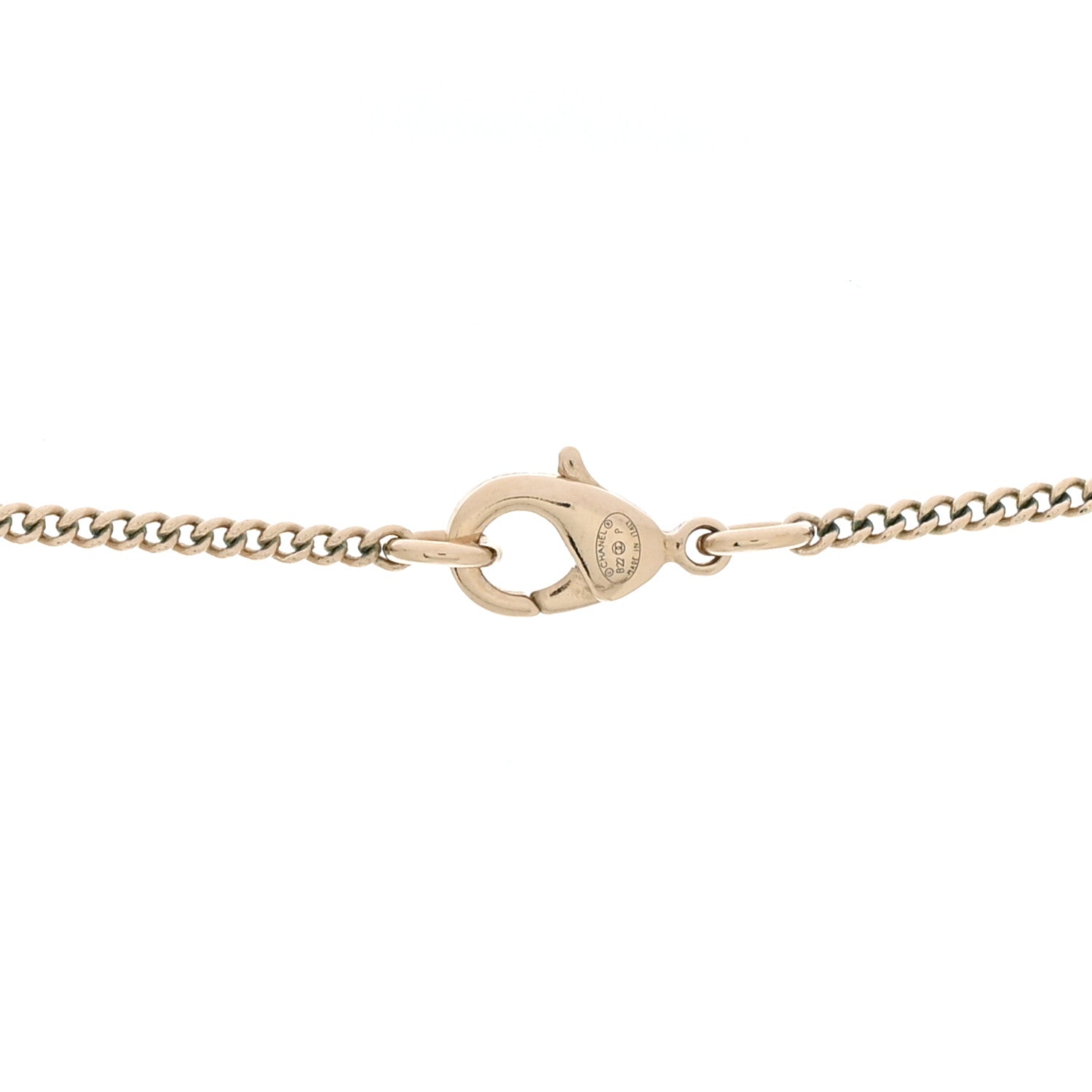 Chanel Metal Lambskin CC Pendant Necklace Black Gold 5 of 6