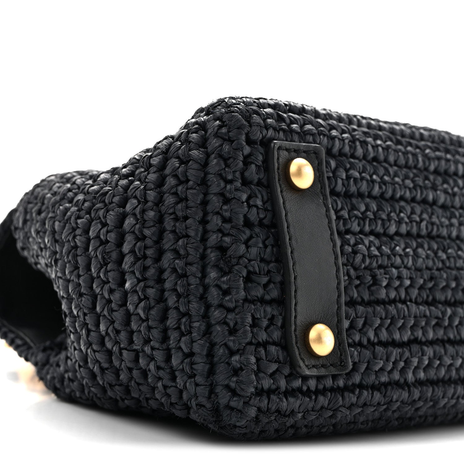 Chanel Straw Raffia Shoulder Bag Navy Blue 9 of 13